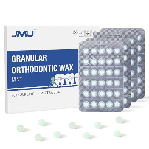 JMU Orthodontic Wax for Braces - 120 Mint Dental Wax Dots