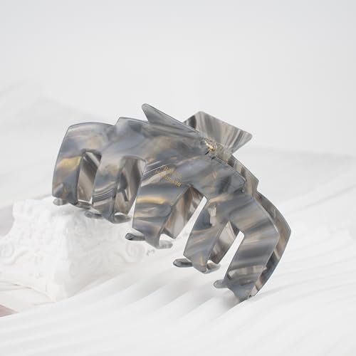 2 Pack Large Marble Acetate Claw Clips for Thick Hair - COZYISLE