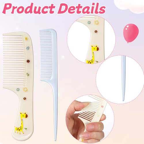 Jeffdad Baby Hair Comb and Brush Set - 4 Pcs for Infants & Toddlers