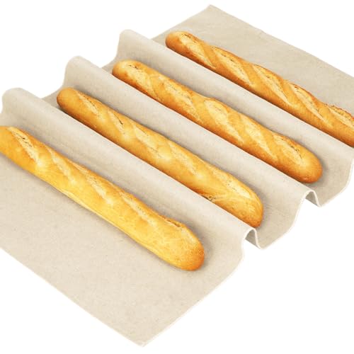 Lorzon Natural Linen Bakers Couche - 35"x26" Proofing Cloth for Bread
