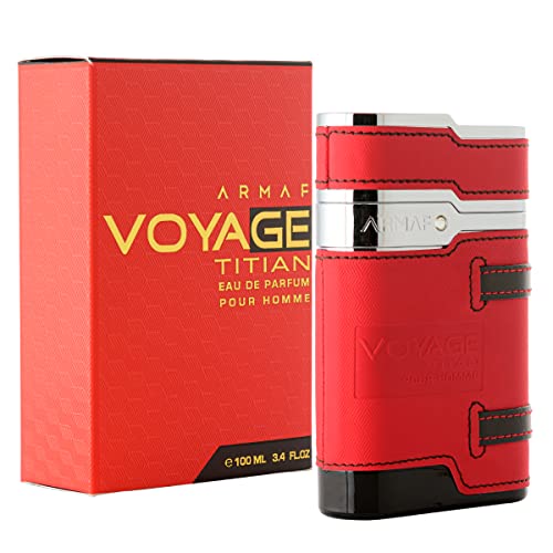 Armaf Voyage Titan Eau de Parfum for Men, Spicy Woody Fragrance, 3.4 oz