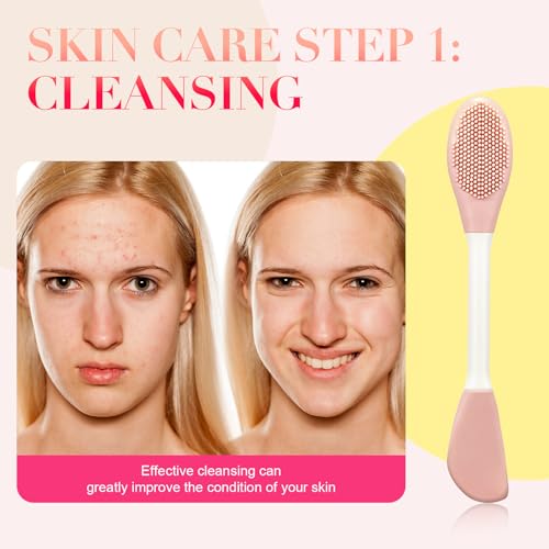 8-Piece Silicone Face Scrubber Set for Deep Cleansing & Exfoliation