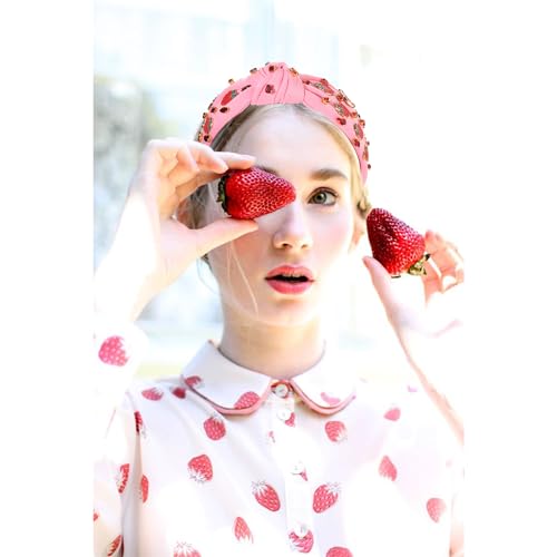 Fruit A-Pink Strawberry Headband for Women - Summer Hair Accessory