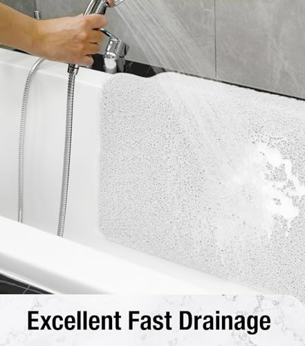 HITSLAM Non-Slip Shower Mat, 21x21 Inch Soft PVC Bath Mat