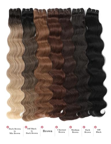 26 Inch Off Black Body Wave Hair Extensions - 150g Sew In Weft