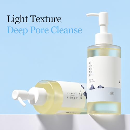 ROUND LAB 1025 Dokdo Cleansing Oil 6.76 Fl Oz - Unscented Makeup Remover for Sensitive Skin