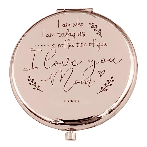 Rose Gold Compact Mirror for Mother of the Bride & Groom - Sentimental Gift from Daughter or Son