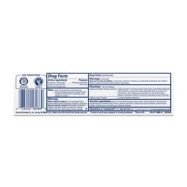 Arm & Hammer Sensitive Teeth & Gums Toothpaste Mint 4.5 oz