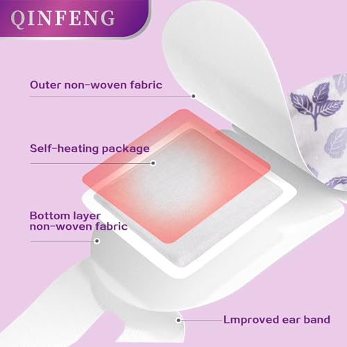 QINFENG Unscented Steam Eye Masks 18 Pack Self-Heating Warm Compress for Dry Eyes & Sleep