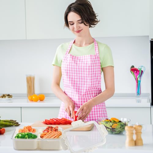 Divided Serving Tray with Lid - 4 Compartment Snack Container