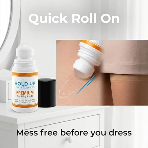 Hold Up Body Adhesive Skin Glue Roller - Sweat-Resistant Clothing Tape