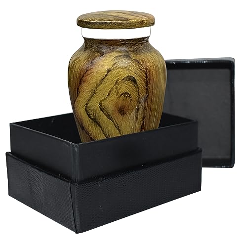 BOLD & DIVINE Wooden Keepsake Urn for Human Ashes - Small Teak Root
