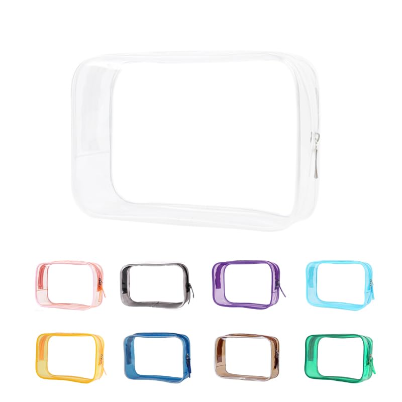 Buminee TSA Approved Clear Makeup Bag - 6.6" x 2.3" x 4.7"