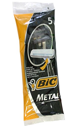 BIC Metal Disposable Razors with Single Blade - 5 Count