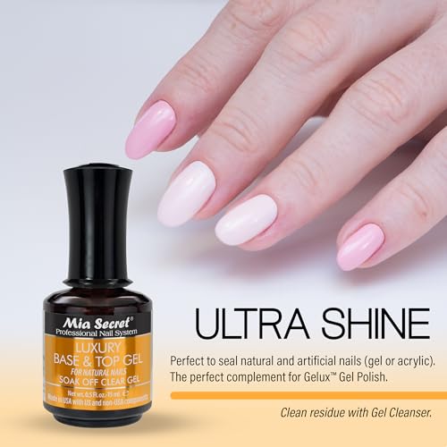 Mia Secret Luxury Base and Top Coat - Clear Gel Polish 15ml
