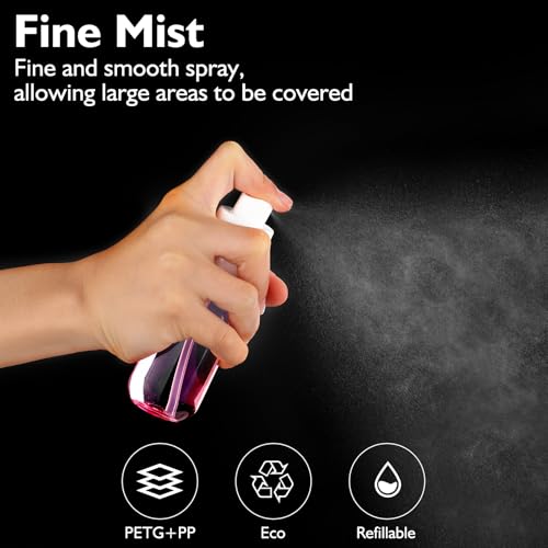 Travel Spray Bottle 1.35oz | Fine Mist Refillable Plastic Mist Sprayer