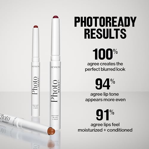 REVLON PhotoReady Instant Blur Liner, Soft Matte Lip Makeup to Overline for Instant Natural, Fuller-Looking Lips, Sheer-to-Buildable, 005 Misty, 0.05 oz