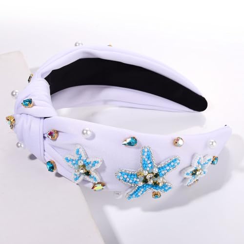 JERTOCLE Starfish Headband for Women Summer Beach Hair Accessories - Tropical Ocean Knot
