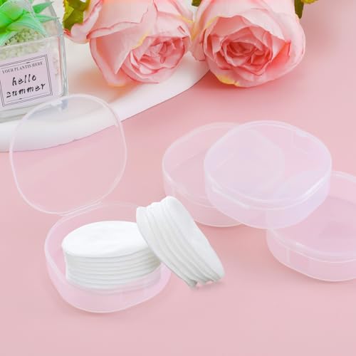 Travel Cotton Pad Holder - 4Pcs Portable Cosmetic Dispenser