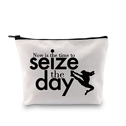 GJTIM Seize The Day Makeup Bag - Motivational Cosmetic & Travel Organizer