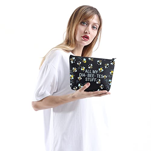 XYANFA All My Diabeetes Stuff Black Diabetes Medical Bag - Type 1 & 2