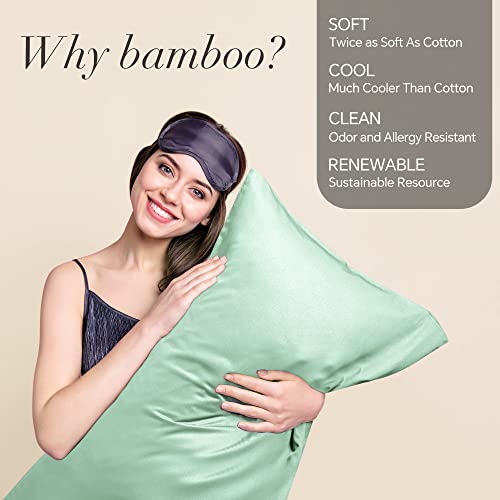 Cooling Body Pillowcase - Silky Soft Rayon from Bamboo, Mint Green, 20"x54"
