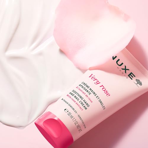 NUXE Very Rose Hand & Nail Cream with Rose Oil & Aloe Vera - 1.7 Fl Oz