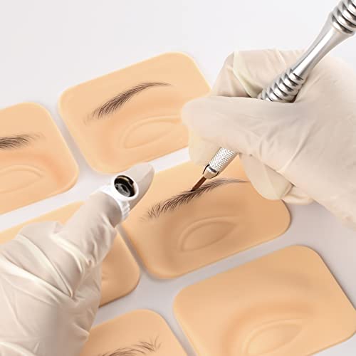 ATOMUS 3 Pairs Tattoo Practice Skin for Eyebrows & Eyeliner, Silicone Microblading Supplies