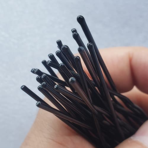 ROCST 3-Inch U-Shaped Hair Pins for Ballet Buns, Black - 12 Pack
