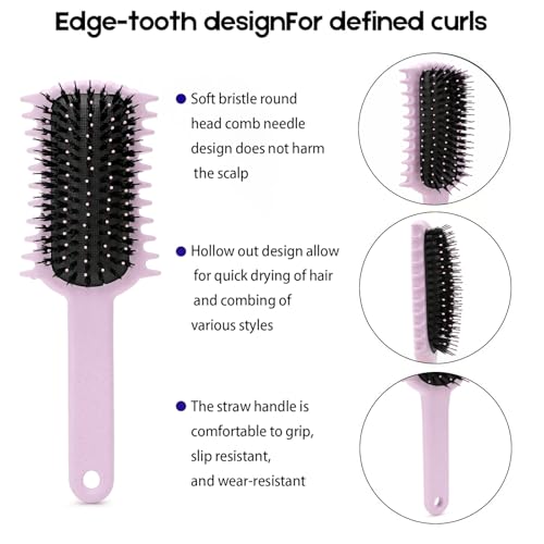 Curly Hair Brush for Volume & Definition - Detangling Styling Tool