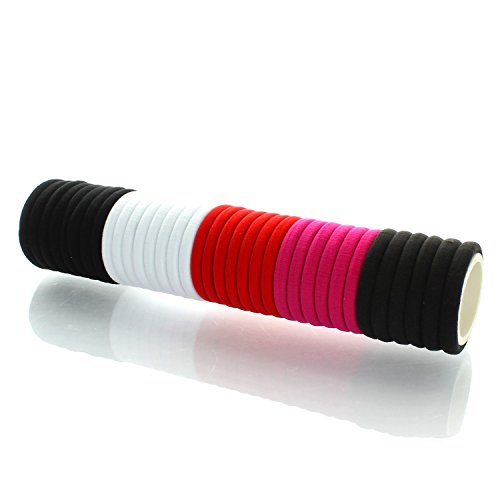 My Lello Large Thick Premium Elastic Ponytail Holders Pack of 100 Maroon Hair Bands