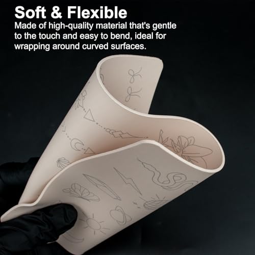 Guapa 1.5mm Tattoo Practice Skin - Double-Sided Silicone Pad, 3 Pack
