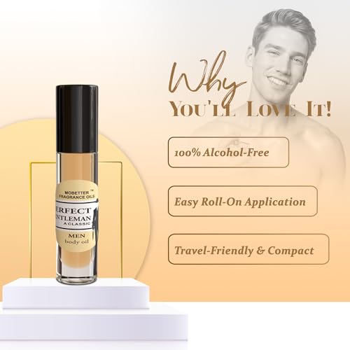 Perfect Gentleman Men's Fragrance Oil - 1/3 oz Roll-On Cologne