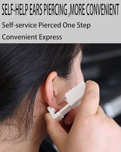 Ear Piercing Kit - 2 Pcs No Pain Home Use Gun with CZ Studs