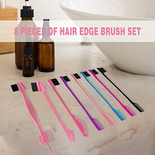 8-Piece Hair Styling Comb Set for Edges & Teasing Brushes