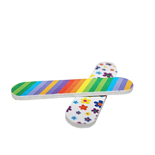 ZMOI Mini Emery Board Nail Files, 12-Pack Colorful Double-Grain Files