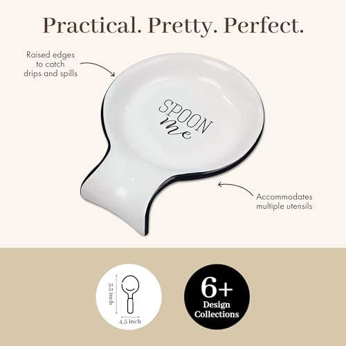 Ceramic Spoon Rest for Kitchen - Stylish Spoon Me Design