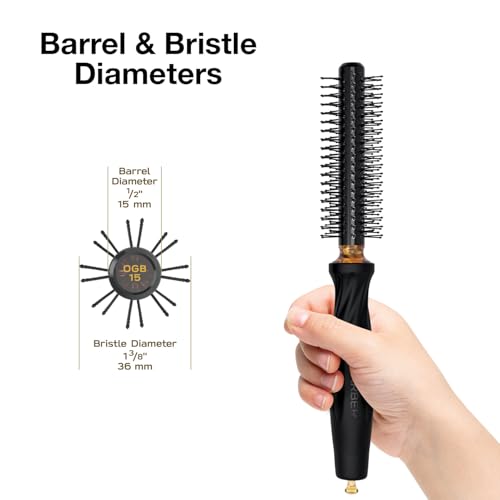 Olivia Garden OG Barber Brush 1/2" - Ergonomic, Lightweight, Ionic Styling Tool for Men