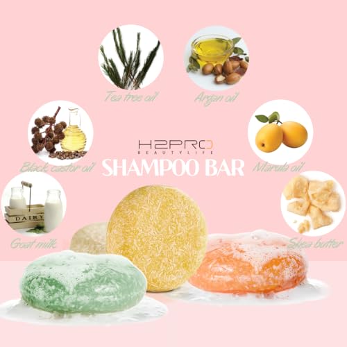 H2PRO Black Castor Oil Moisturizing Shampoo Bar - Natural Hair Care