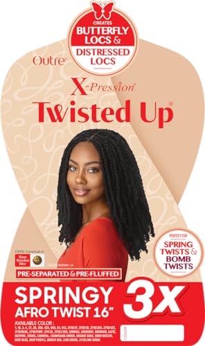 Outre X-Pression 3X Springy Afro Twist Braid - Latte 16"
