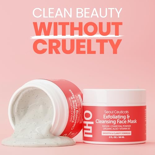 Korean Exfoliating Face Scrub 2oz - Natural Skin Refining & Clarifying Mask