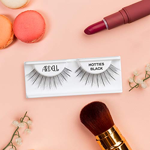 Ardell Natural False Eyelashes Hotties - Black, Lightweight Strip Lashes, 4 Pack