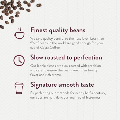 Costa Coffee Dark Roast Single Serve Pods - 10 Count