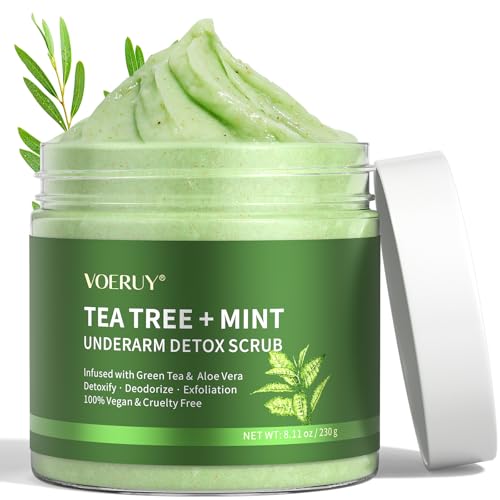VOERUY Armpit Detox Scrub with Tea Tree & Mint for Odor Control & Exfoliation