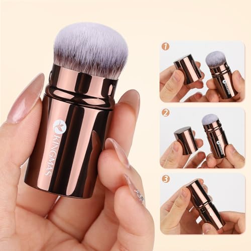 KINGMAS 6-Piece Makeup Brush & Powder Puff Set - Flawless Finish