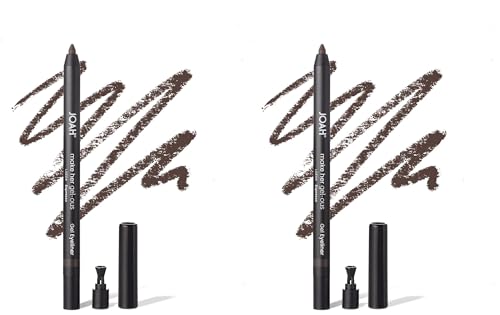 JOAH Gel Eyeliner Espresso - Waterproof, Self-Sharpening Pencil (Pack of 2)