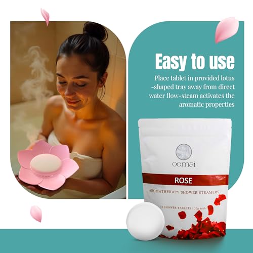 Natural Aromatherapy Shower Steamers with Rose Scent - Spa Set