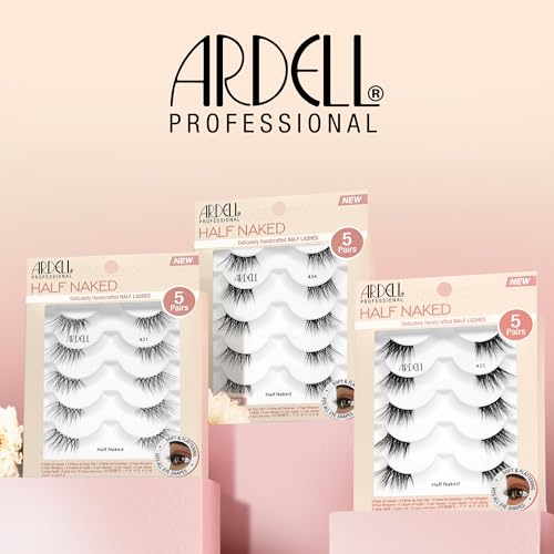 Ardell Naked Half Lashes 421 - 5 Pair Value Pack for Cat-Eye Lift