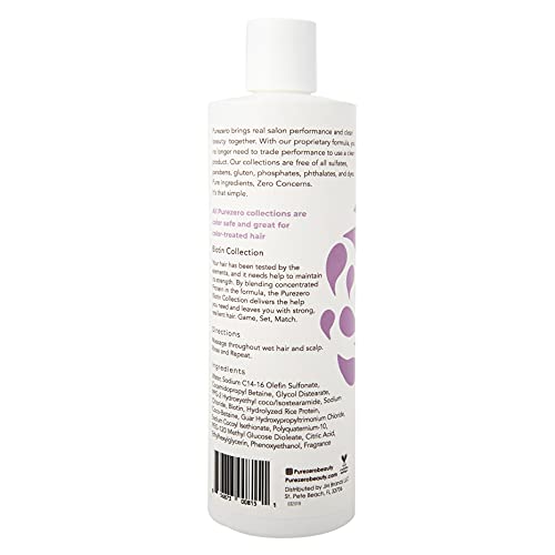 Purezero Biotin Strengthening Shampoo 12 Fl Oz - Volumizing, Sulfate-Free, Vegan Hair Care