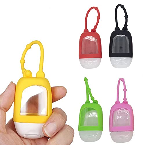 XFQUIJ 30ml Portable Refillable Travel Bottles - 5 Pack Leakproof Silicone